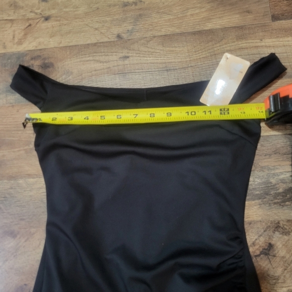 Popilush Black Off-the-Shoulder Shapewear Tummy Control Maxi Dress Size XS - Picture 8 of 11